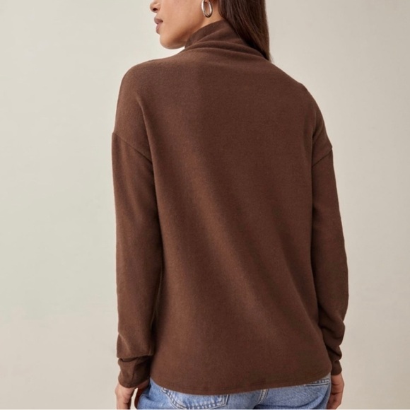 Reformation Chocolate Brown Turtleneck Sweater - Picture 2 of 8